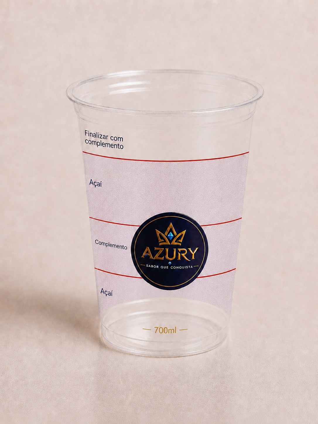 Copo personalizado de açaí de 700 ml